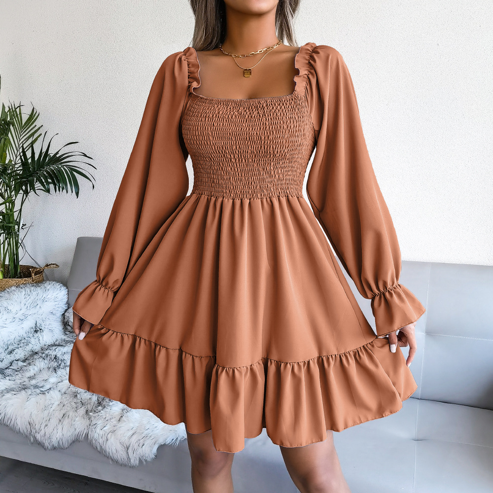 The Zenith of Cross-Border Glamour – Long Sleeve Swing Dress